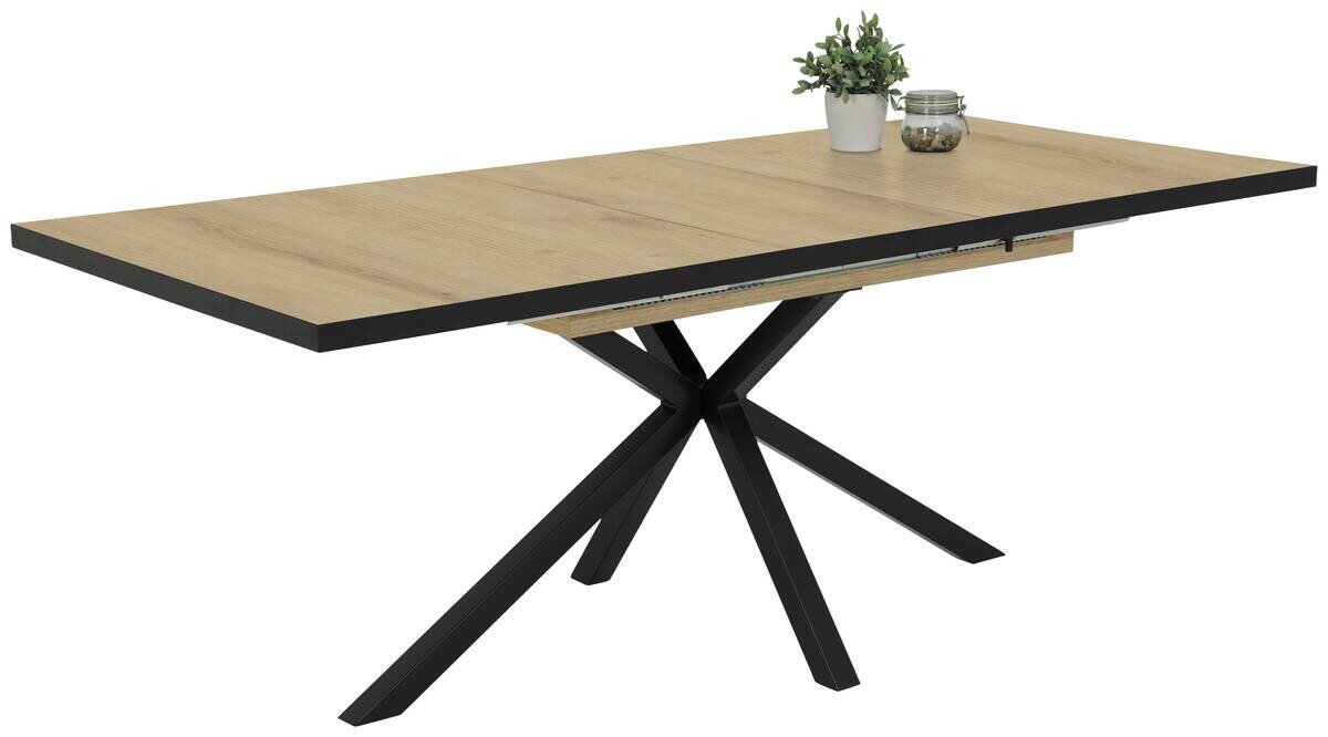Esstisch Malou I Eiche schwarz B/H/T: ca. 200x76x90 cm
