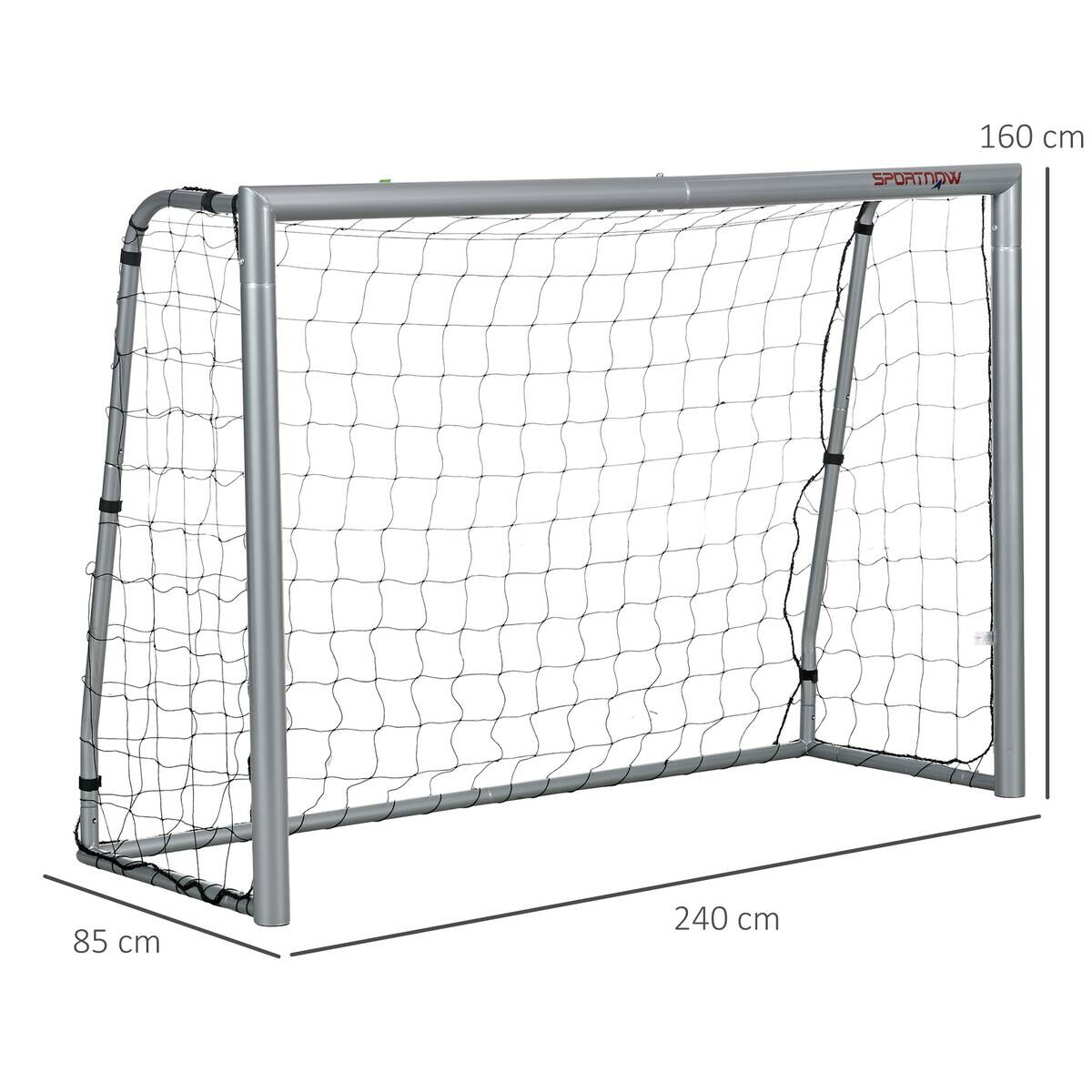 SPORTNOW Fußballtor grau Polyethylen B/H/L: ca. 85x160x240 cm