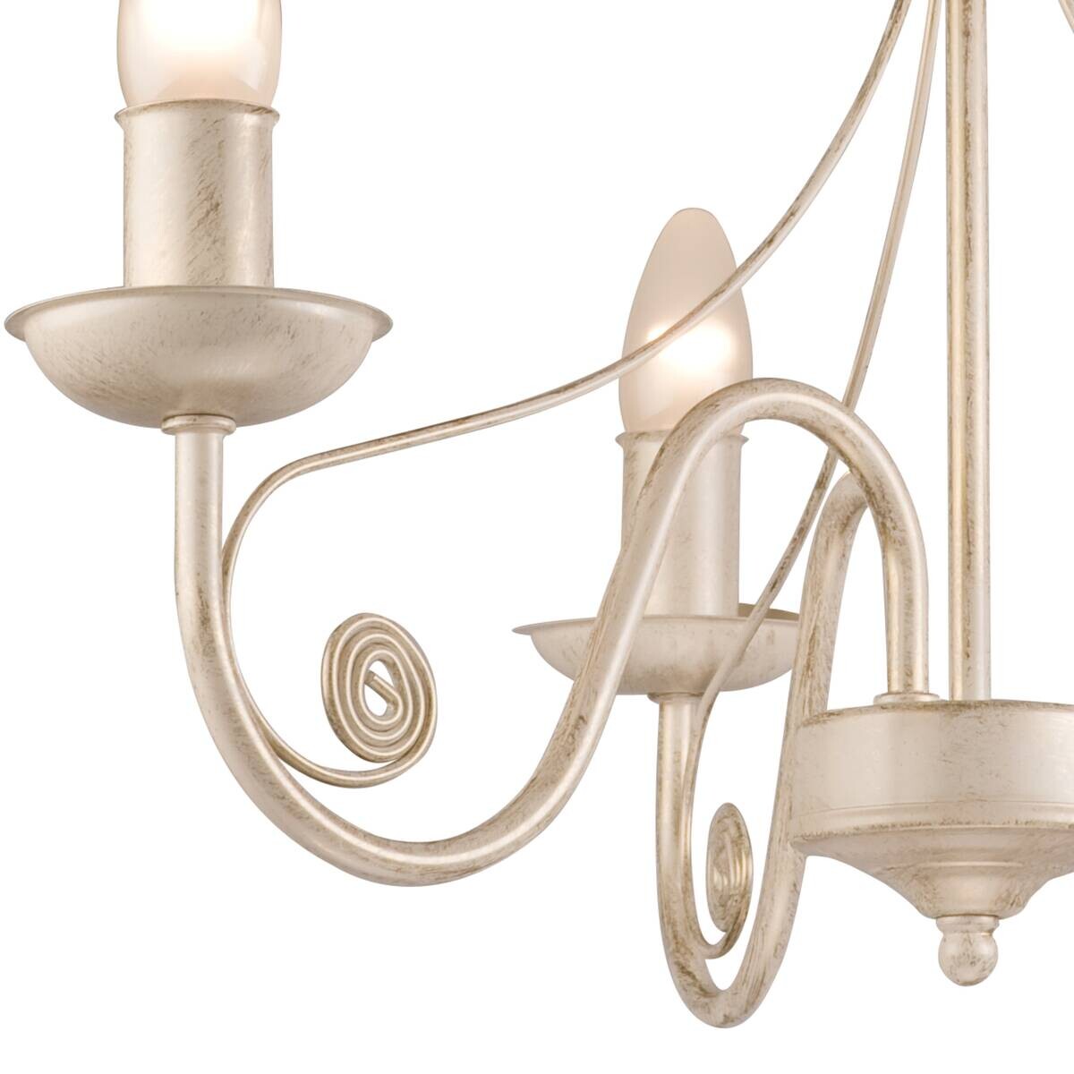 Lamkur Pendelleuchte Donato weiß Stahl H/L: ca. 72x45 cm E14 3 Brennstellen