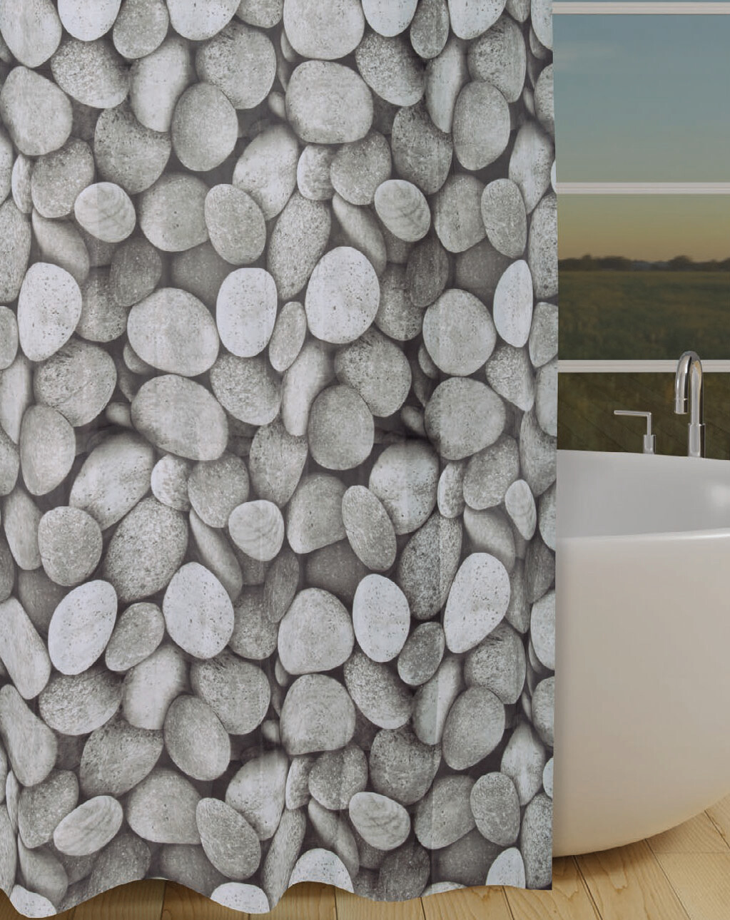 Acus Duschvorhang Stone Polyester B/L: ca. 180x200 cm
