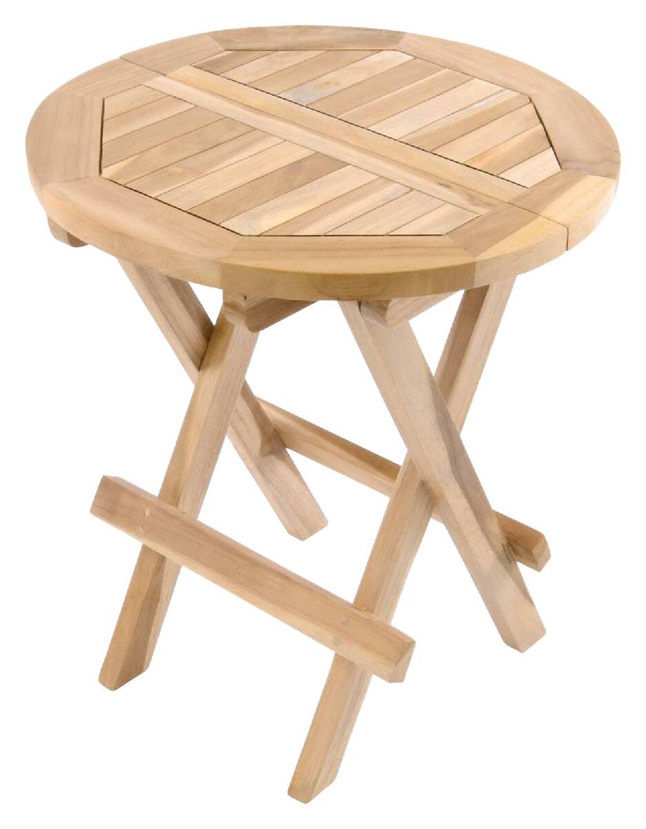 VCM Beistelltisch braun Holz H/D: ca. 46x40 cm