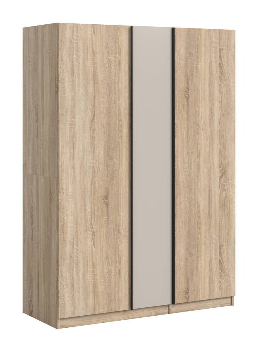Kleiderschrank OAKLAND Eiche Sonoma Nachbildung Cashmere B/H/T: ca. 130x183x53 cm Kleiderschrank OAKLAND Eiche Sonoma Nachbildung Cashmere B/H/T: ca. 130x183x53 cm