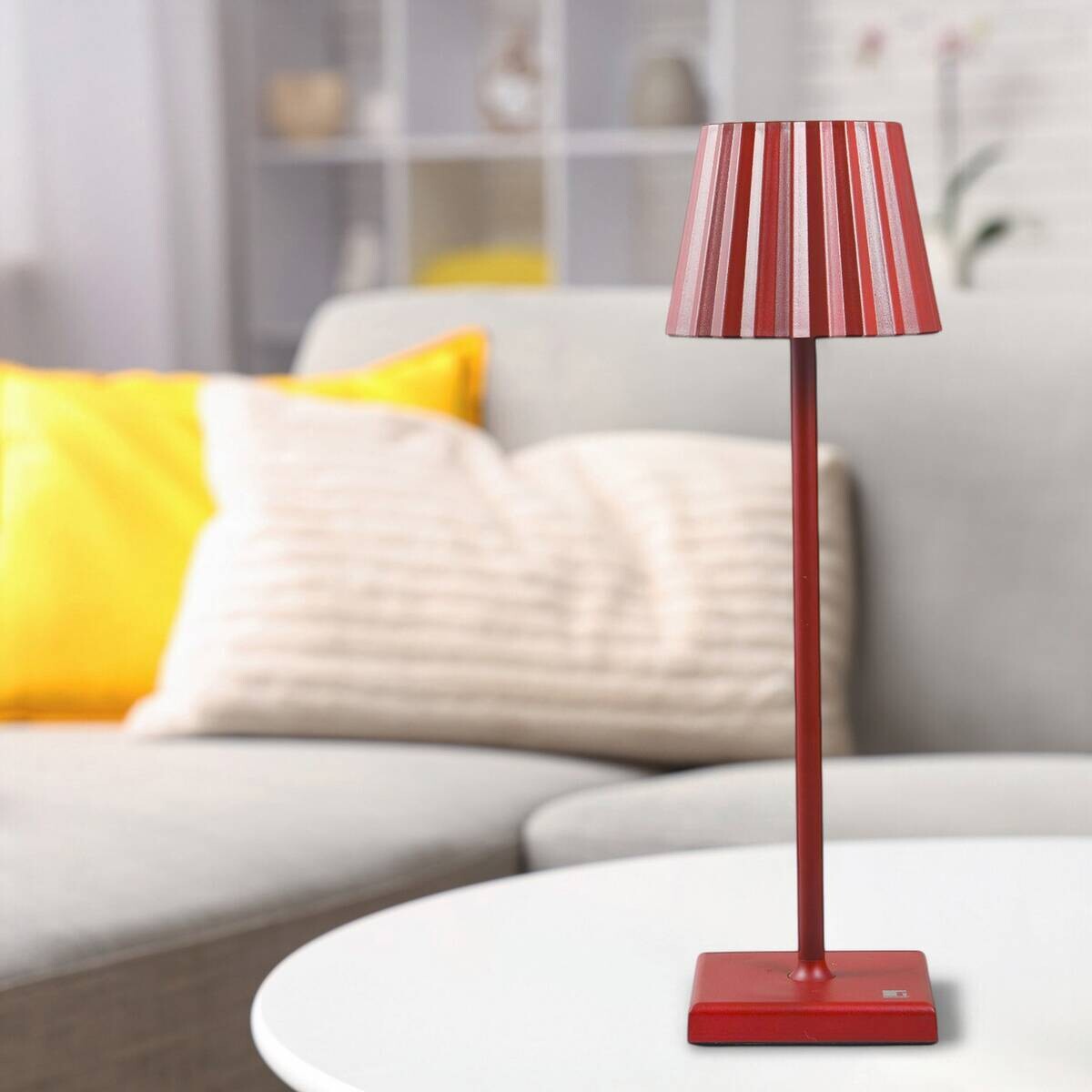 BERGNER LED-Tischleuchte Maroon rot B/H: ca. 11,6x38 cm