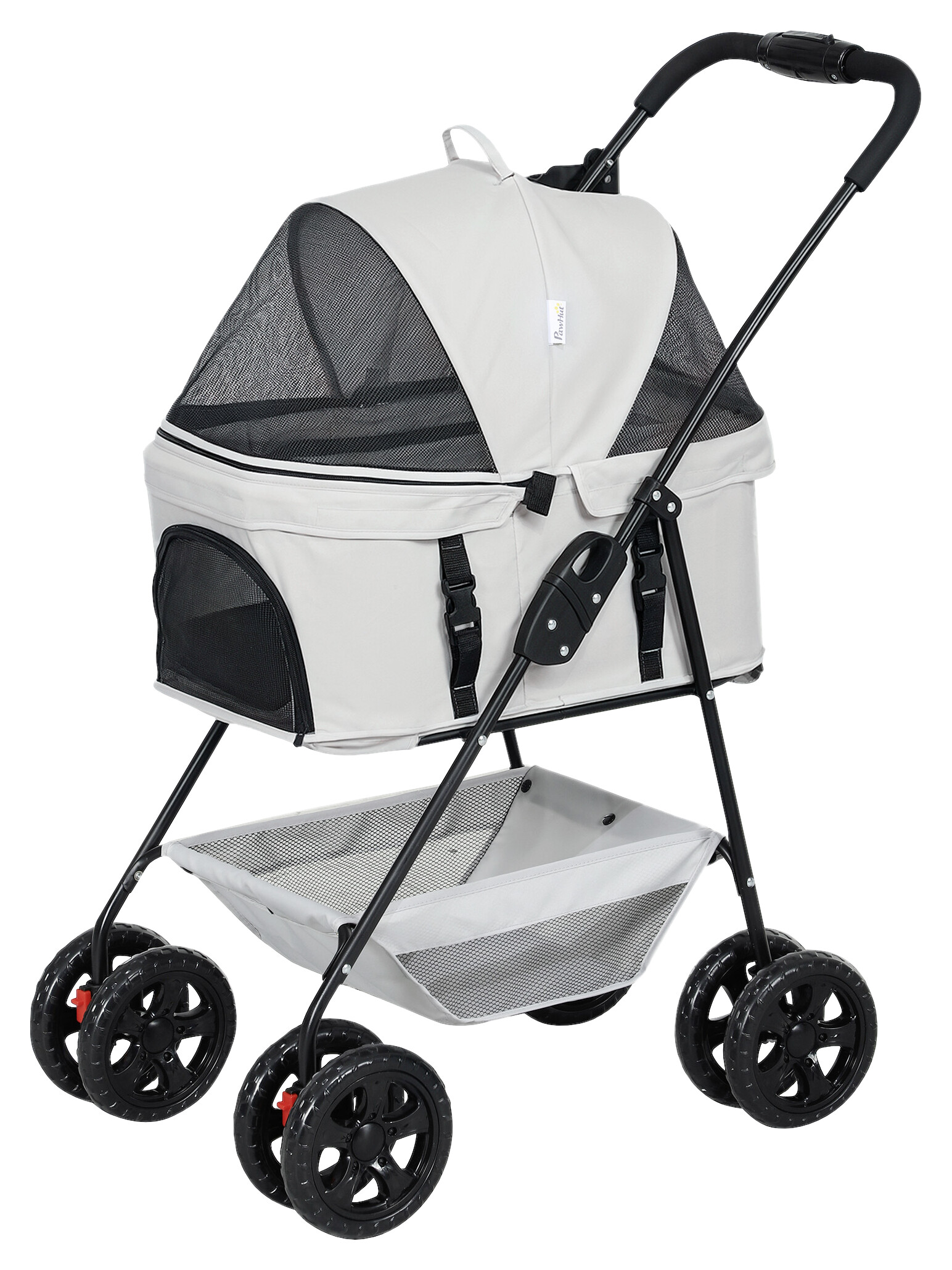 PawHut Hundewagen hellgrau Polyester B/H/L: ca. 50x102x76 cm