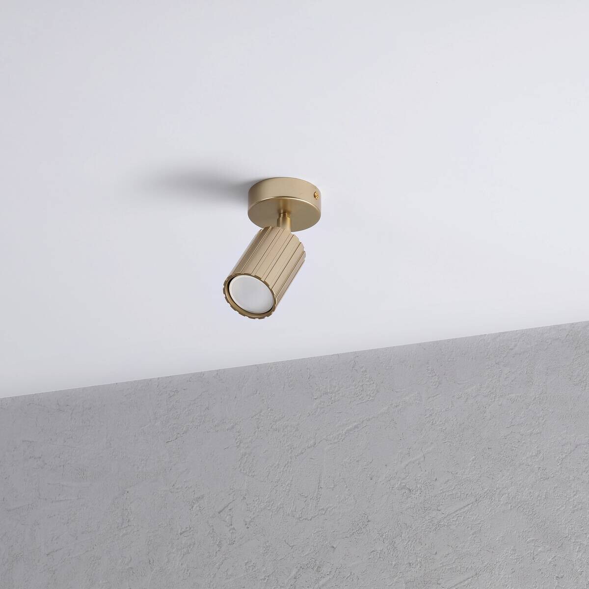 Lamkur Wandleuchte Prisma gold Stahl B/H/L: ca. 8x16x8 cm GU10 1 Brennstellen