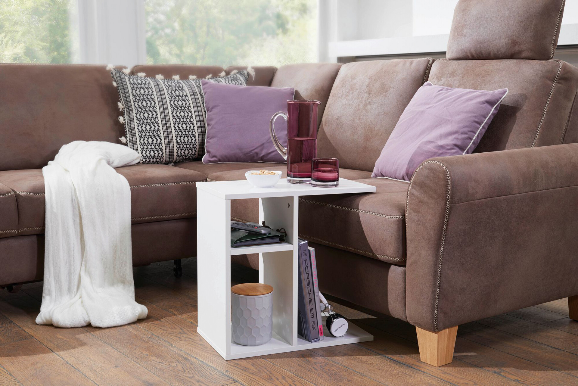 Beistelltisch weiß Holzwerkstoff