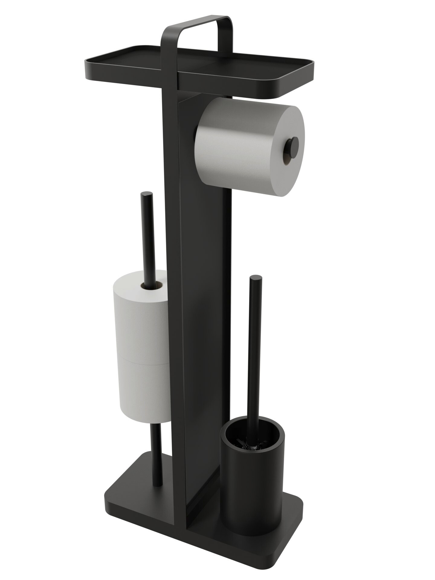 POCOline Stand-WC-Garnitur schwarz Glas