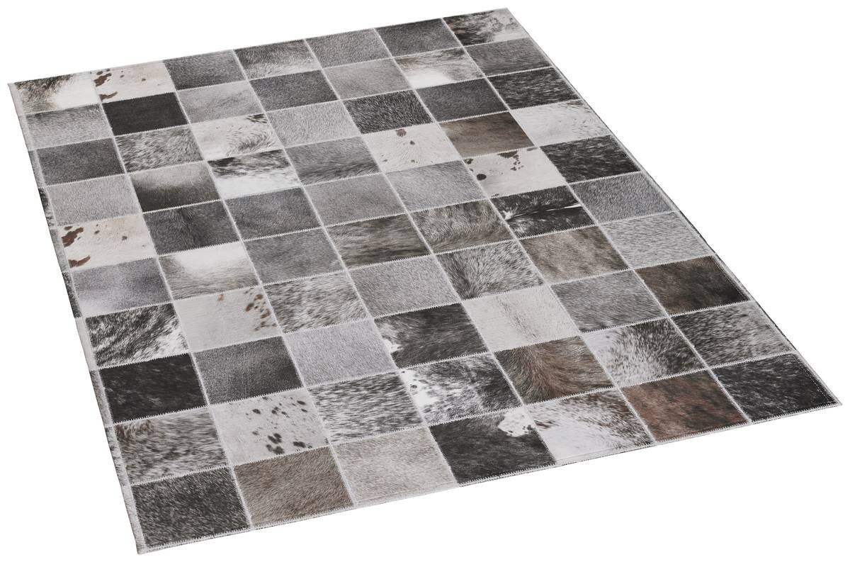 Fellimitat Maverick grau B/L: ca. 120x170 cm