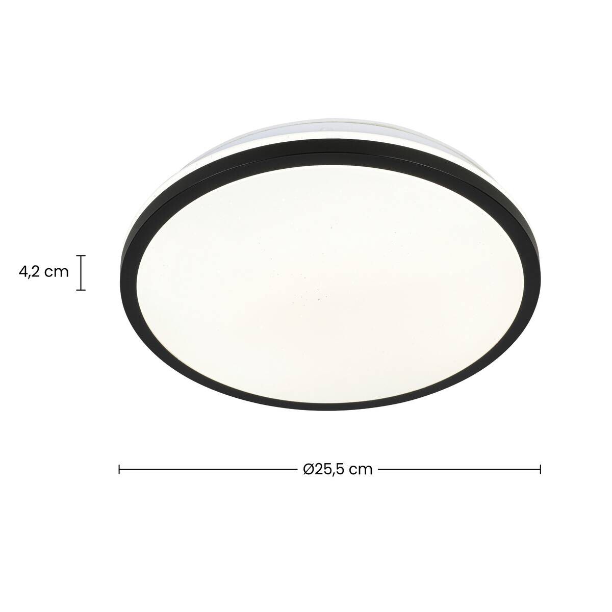 Nolo LED-Deckenleuchte Hela schwarz Kunststoff H/D: ca. 4,3x25 cm