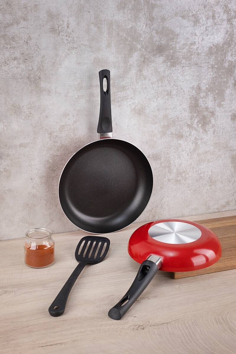 RENBERG Pfannenset REDLY rot Aluminium 3 tlg.