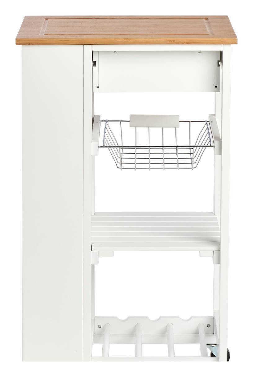 Zeller Küchenrollwagen weiß MDF B/H/L: ca. 50x86,5x37 cm