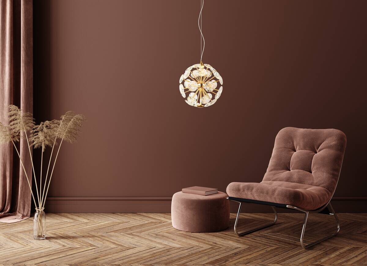 GLOBO Pendelleuchte klar gold Metall H/D: ca. 150x28 cm 1.0 Brennstellen