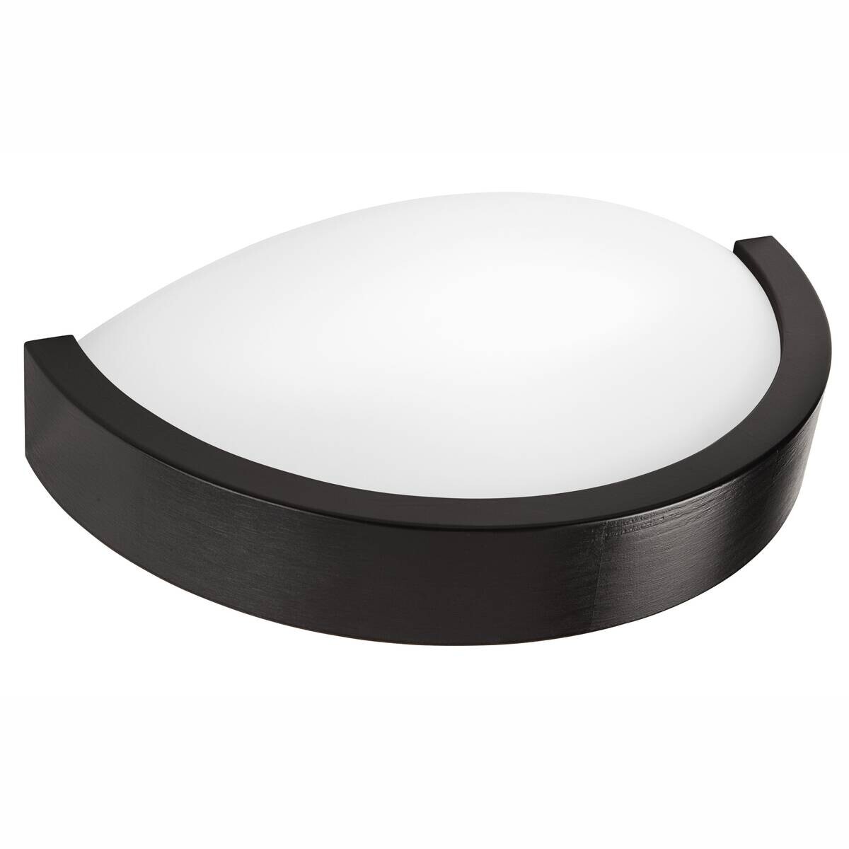 Lamkur Wandleuchte dunkelbraun Glas Holz B/H/L: ca. 20x14x30 cm E27 1 Brennstellen