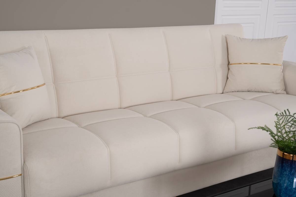 Sofa 3-2-1 Salda beige Microfaser