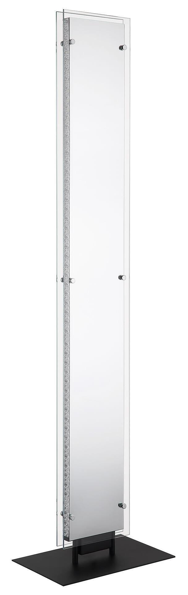 GLOBO Stehleuchte schwarz klar Kunststoff Aluminium Glas B/H/L: ca. 20x117x30 cm 1 Brennstellen