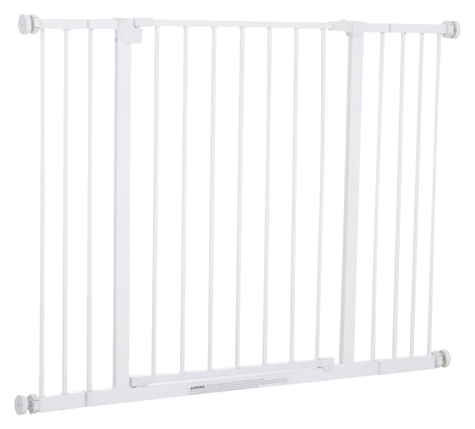 PawHut Türschutzgitter weiß Kunststoff B/H/T: ca. 107x76x4 cm