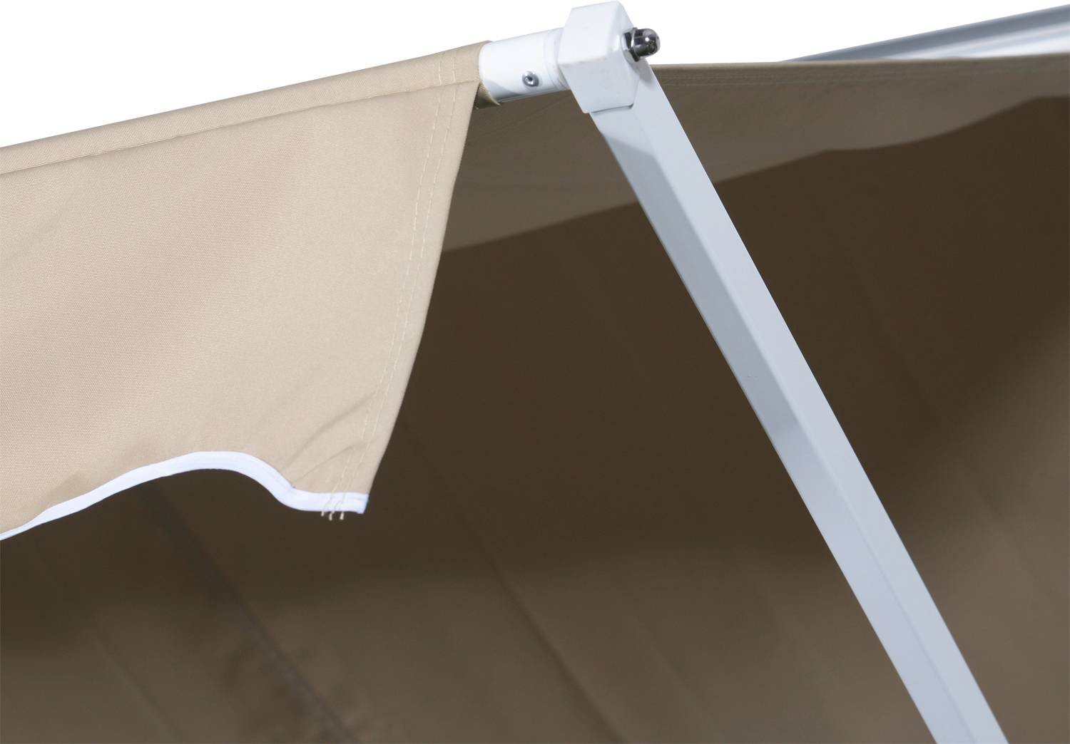 Outsunny Standmarkise creme Polyester-Mischgewebe B/H/L: ca. 294x250x295 cm