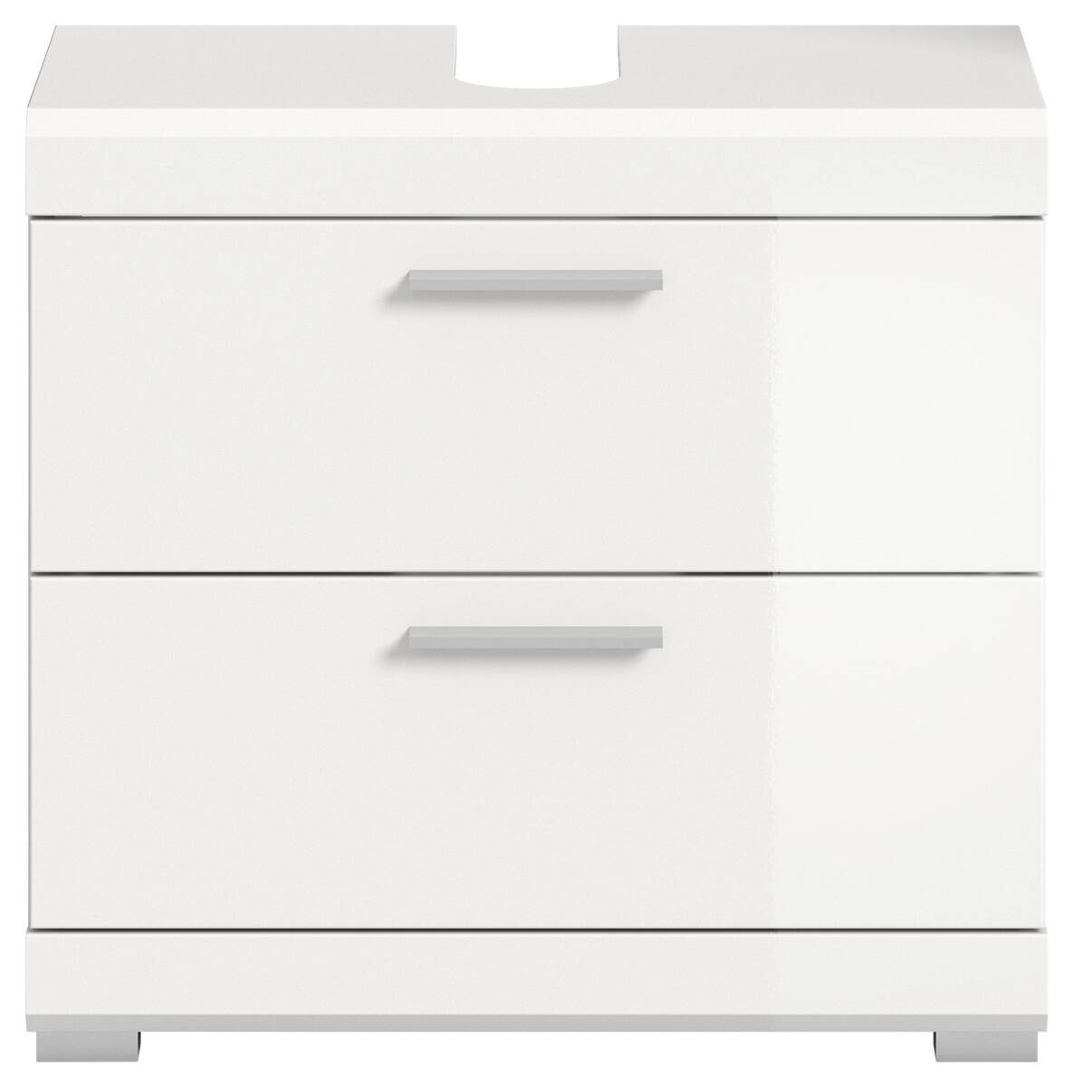 Waschbeckenunterschrank Scout weiß weiß Hochglanz B/H/T: ca. 60x56x37 cm