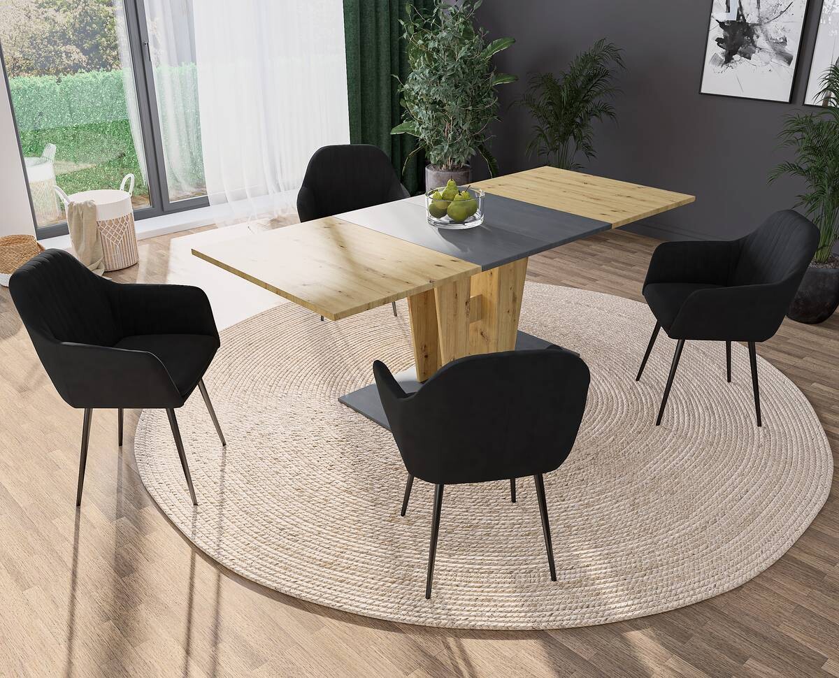 Hela Sessel MILA I S schwarz Stoff B/H/T: ca. 59x84x66 cm