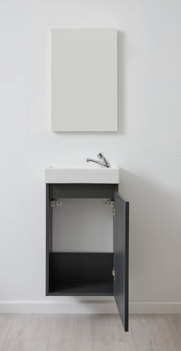 Bad-Set Champ grau matt B/H/T: ca. 40x68x22 cm