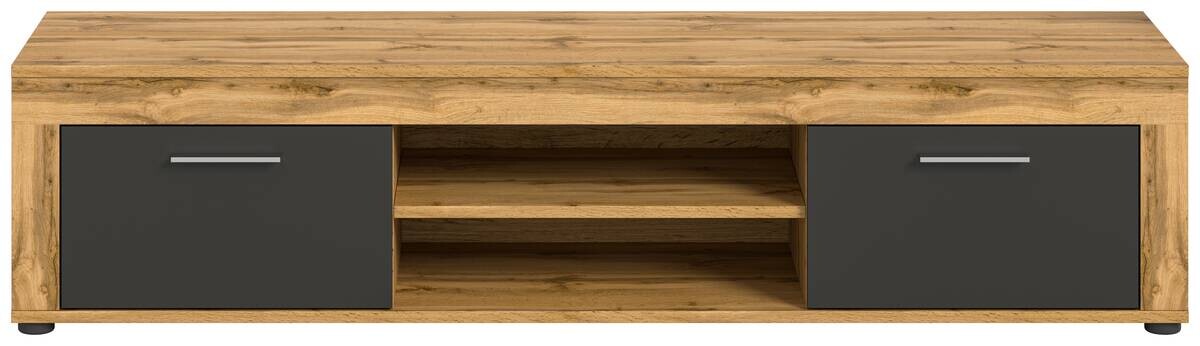 Lowboard Jam Eiche Wotan Nachbildung grau B/H/T: ca. 160x37x40 cm