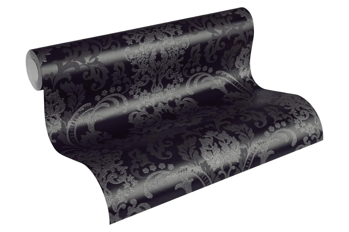 Vliestapete Ornament schwarz B/L: ca. 53x1005 cm