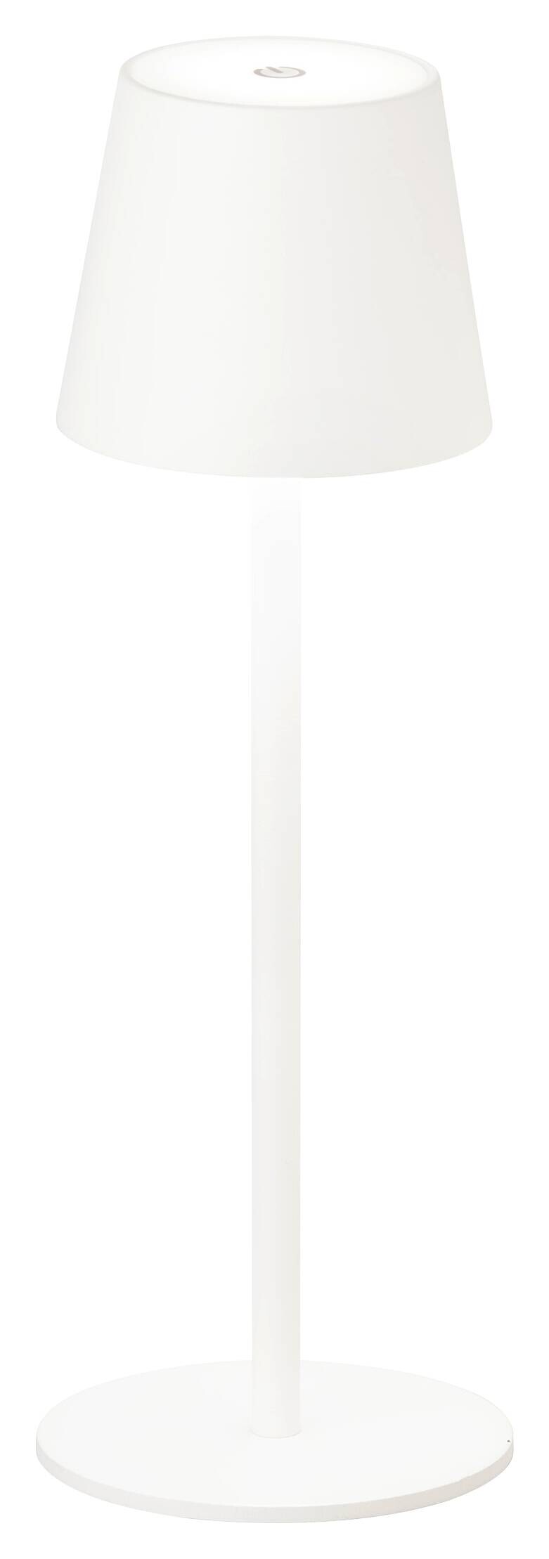 easy! by FHL Tischleuchte 850209 Tropea weiß Metall H/D: ca. 38x12 cm 1 Brennstellen