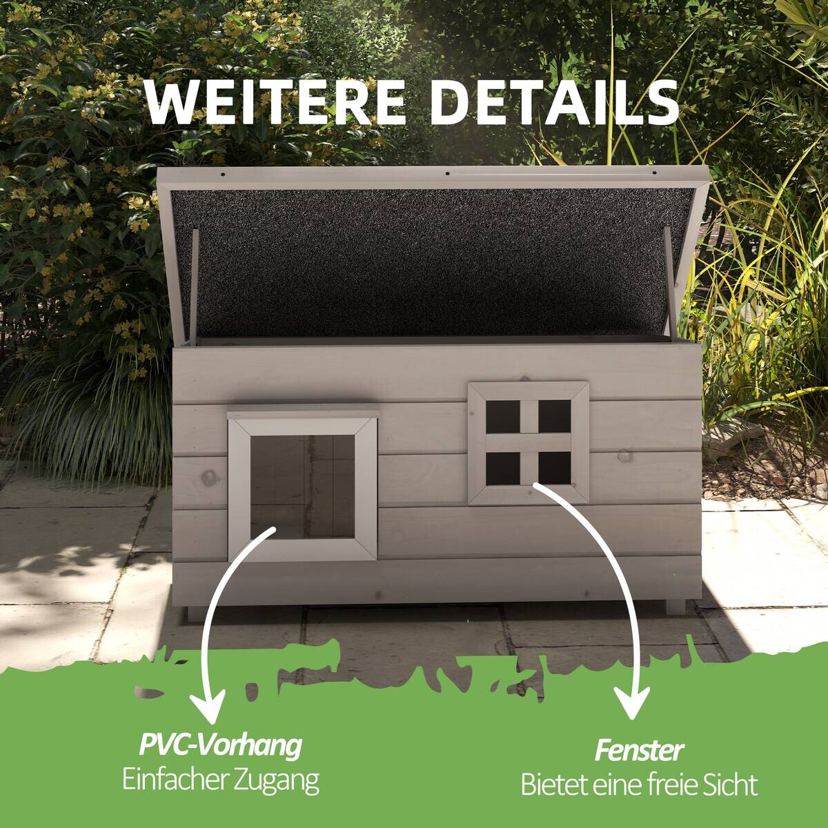 PawHut Katzen-Zubehör schwarz Edelstahl B/H/L: ca. 52x87x44 cm