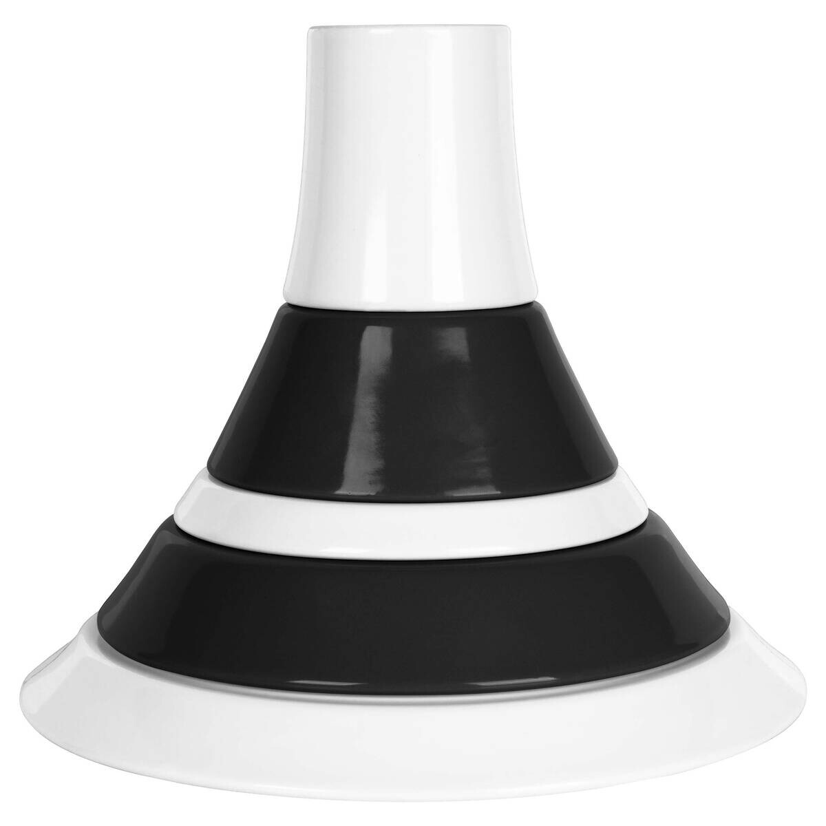 BENETTON Kombiservice Black & white schwarz Steingut 5 tlg.