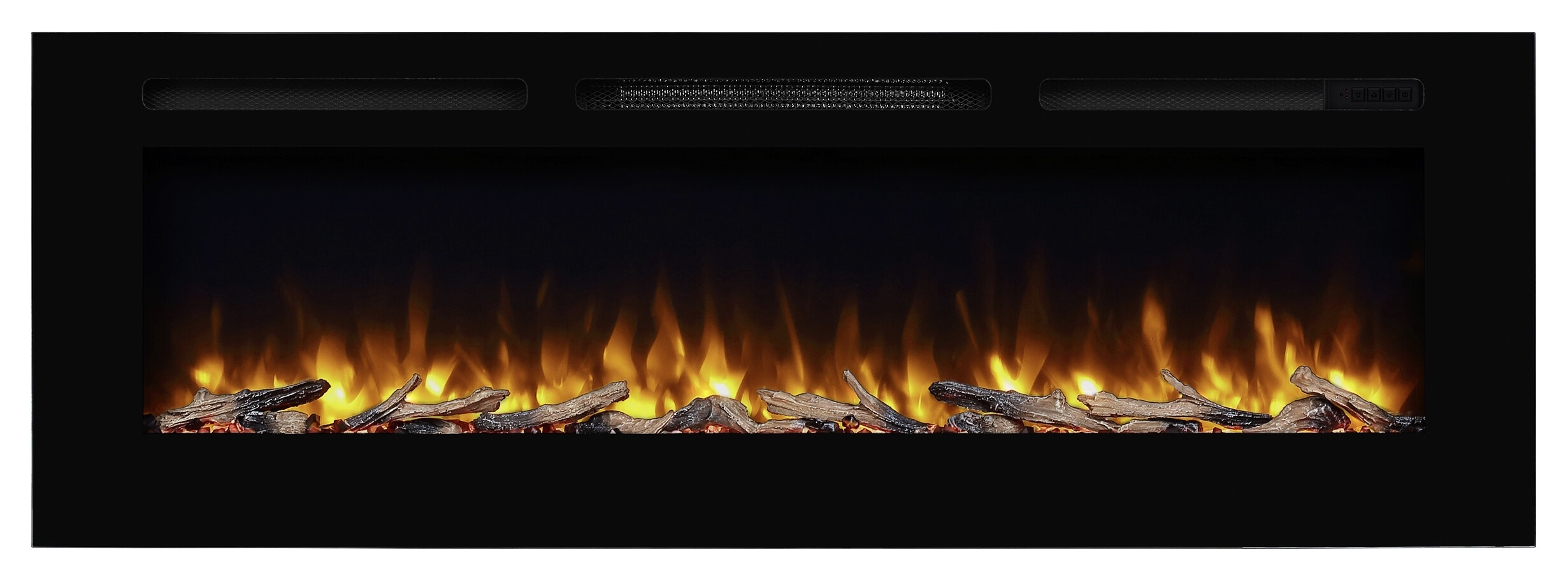 Balderia Einbaukamin Fiamma 60" schwarz Metall B/H/T: ca. 153x14,5x51,5 cm ca. 2000 W