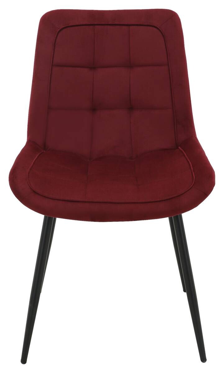 Stuhl KIRA bordeaux Samtoptik B/H/T: ca. 59,5x82,5x49 cm