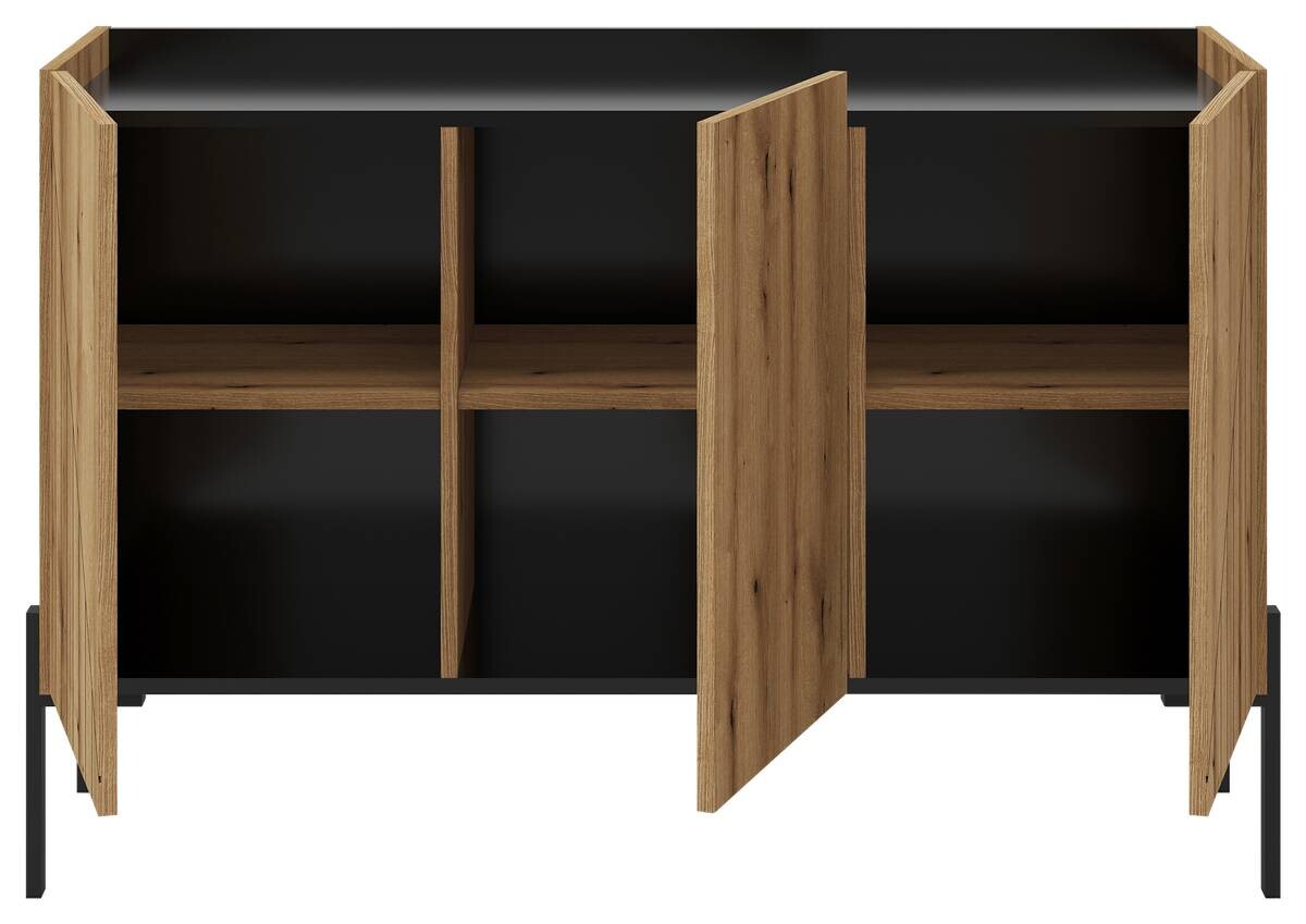 Sideboard Neo Evoke Oak Nachbildung schwarz B/H/T: ca. 120x81x40 cm