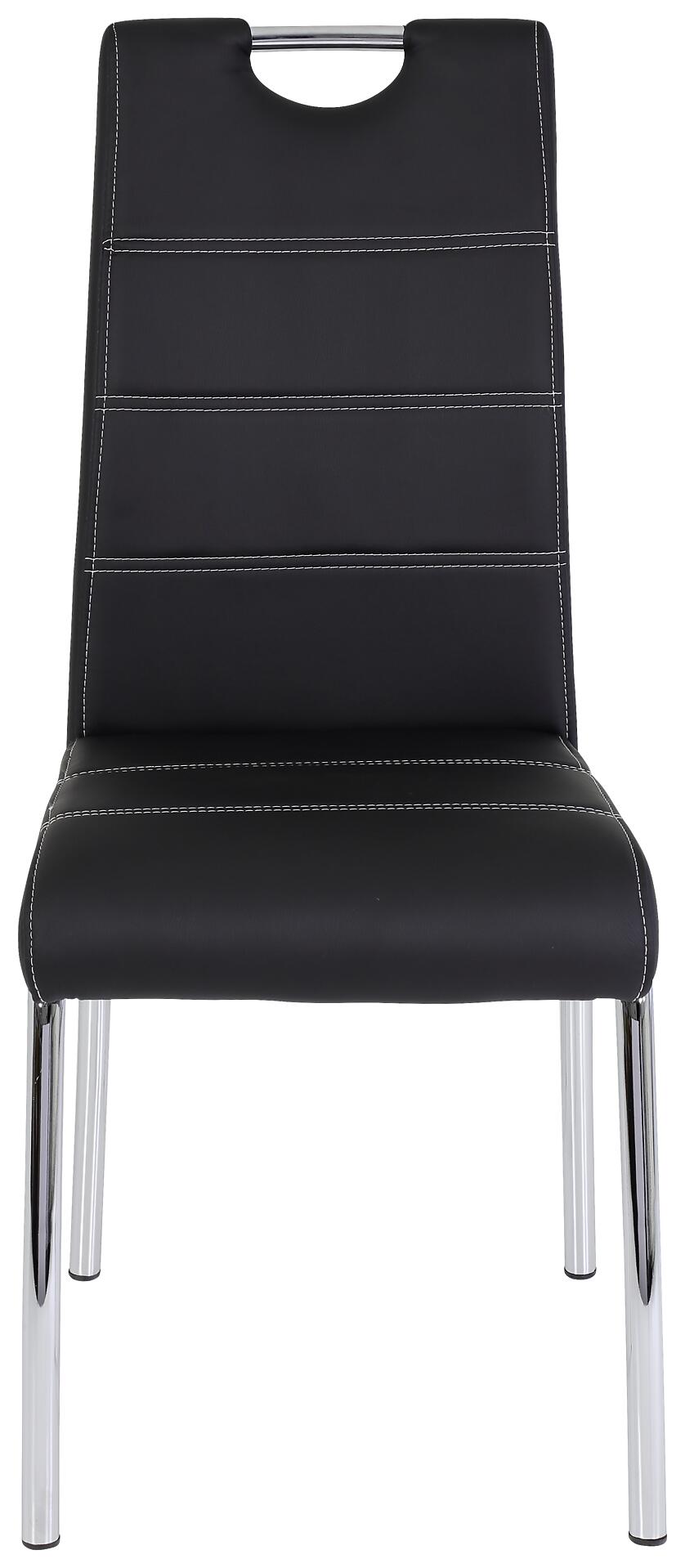 Stuhl Susi 2er Set schwarz Kunstleder B/H/T: ca. 44x98x61 cm