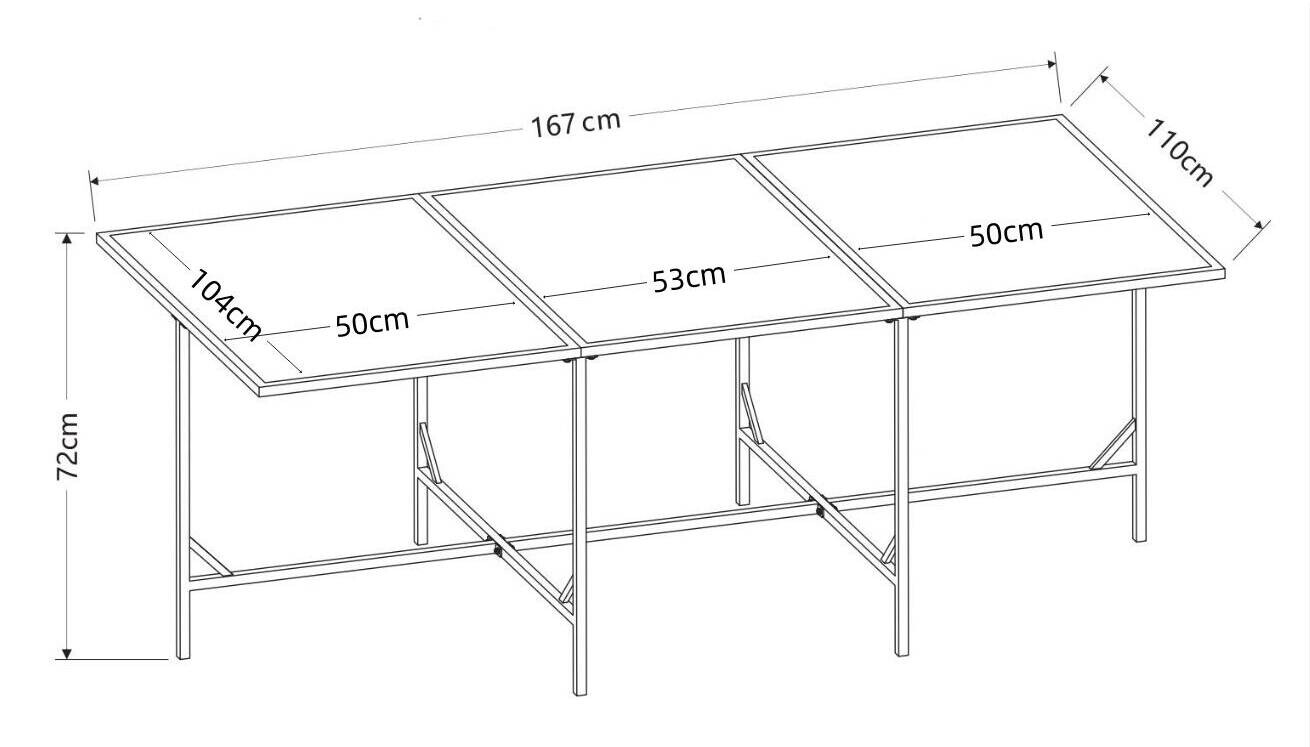 VCM Gartentisch Raloso grau Rattan B/H/L: ca. 170x74x110 cm