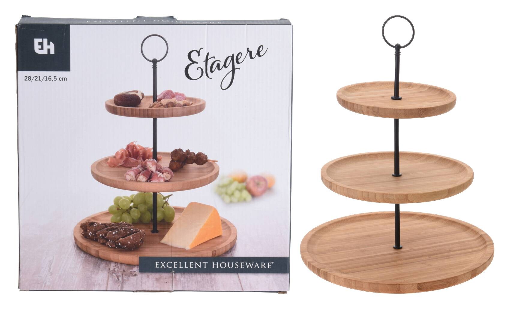 Etagere schwarz Bambus