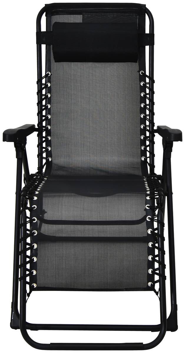 Relaxsessel schwarz Stahl B/H/L: ca. 63x107x93 cm