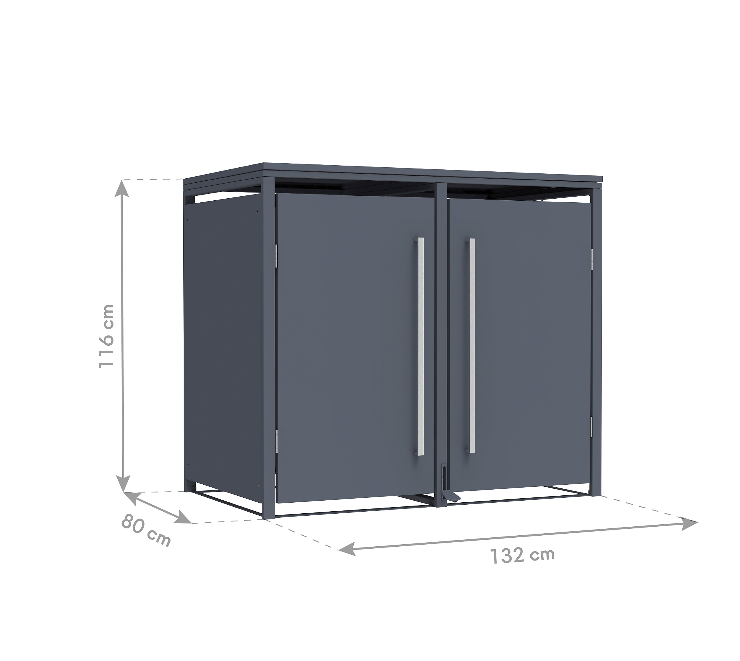 Westmann Mülltonnenbox Pedura anthrazit B/H/L: ca. 132x116x80 cm