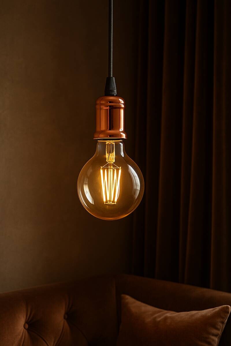 Eglo Pendelleuchte Yorth Kupfer Metall B/H/L: ca. 10x200x10 cm E27 1 Brennstellen