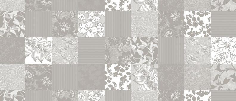 Milano Abwaschbarer Tischbelag Karo silber B: ca. 140 cm