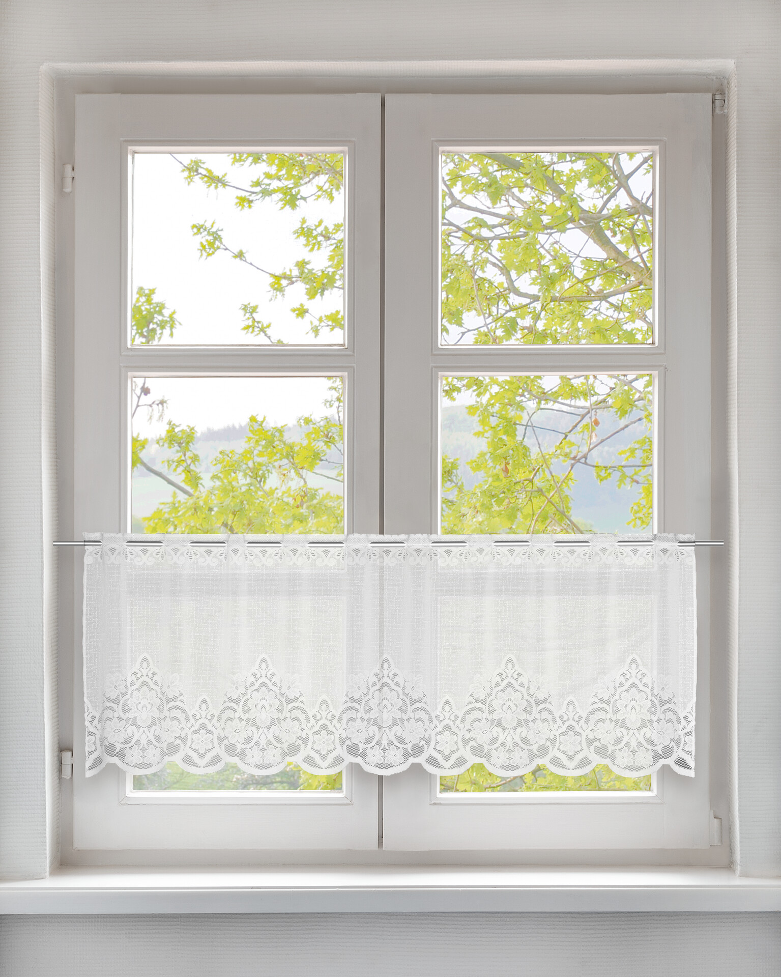 POCOline Scheibengardine Aruba weiß B/L: ca. 150x50 cm