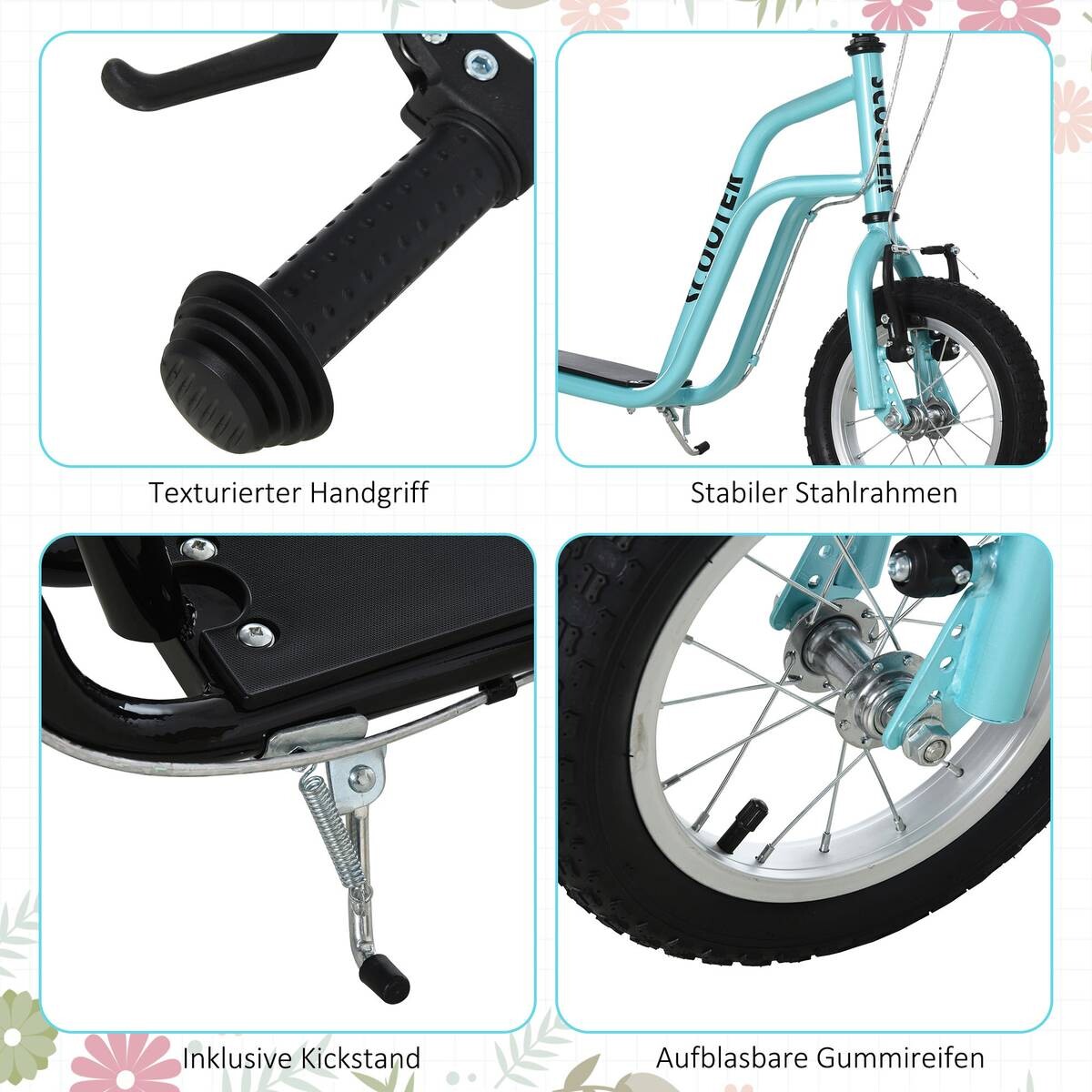 HOMCOM Kinderroller blau