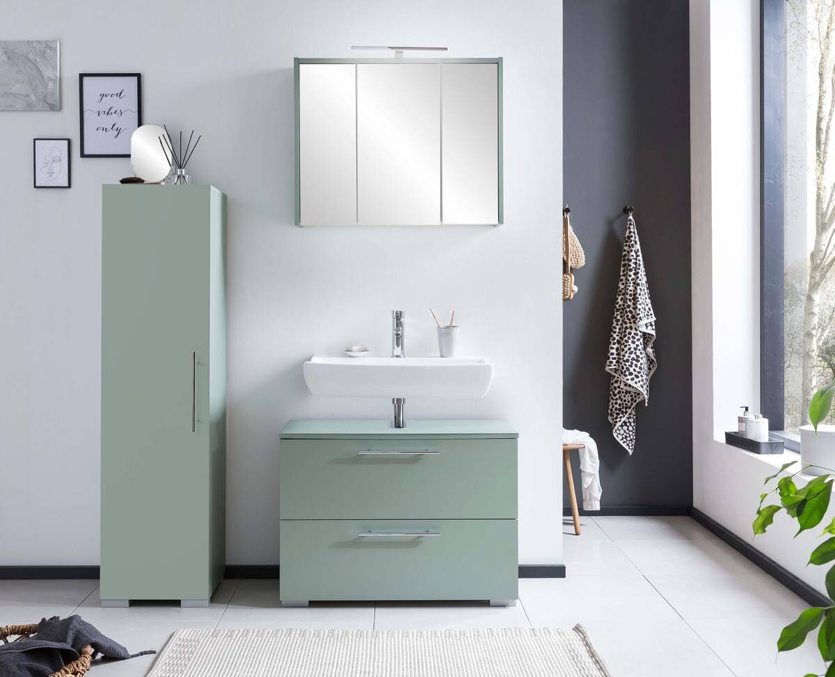 Spiegelschrank Flag Pistazie B/H/T: ca. 74,5x64x16 cm Spiegelschrank Flag Pistazie B/H/T: ca. 74,5x64x16 cm