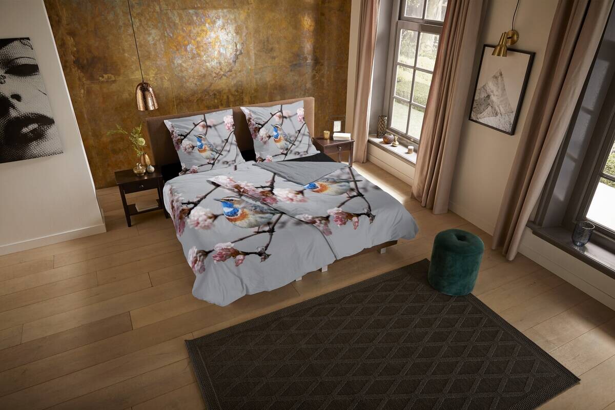 Microfaser Bettwäsche Yule grau Polyester B/L: ca. 135x200 cm