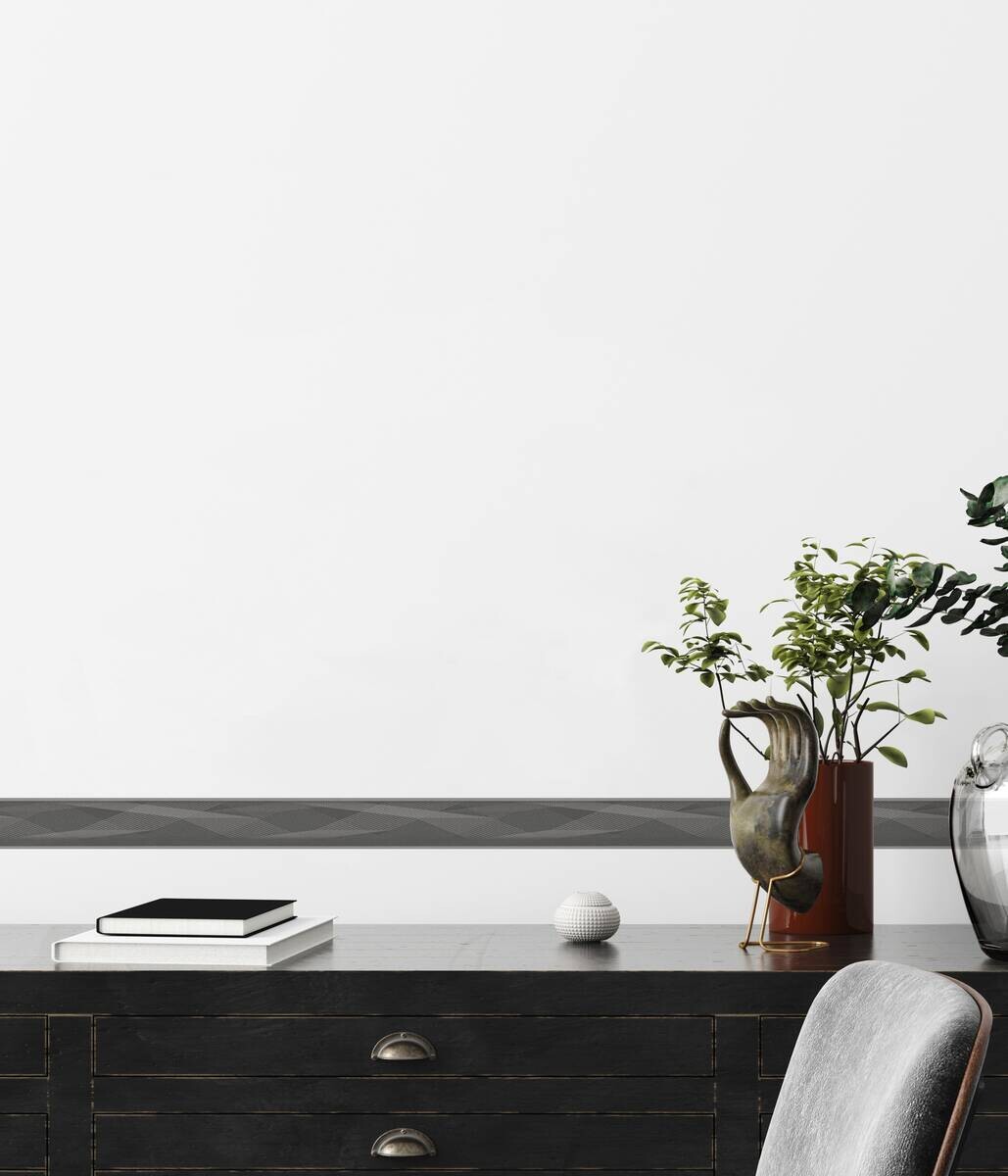 A.S.Creation Bordüre schwarz grau B/H/D: ca. 5x500x6,5 cm