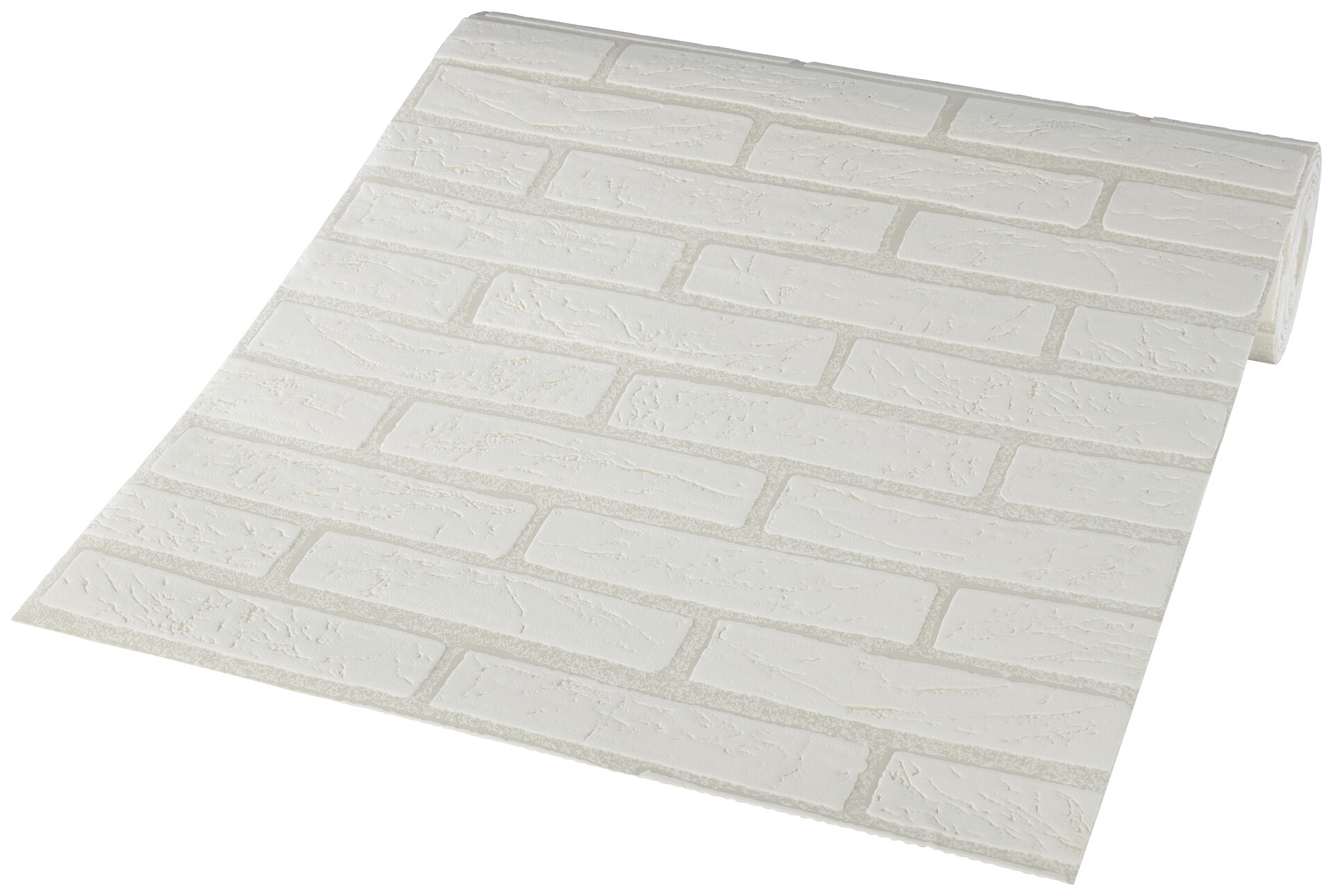 Vliestapete Steinoptik weiß B/L: ca. 53x1005 cm