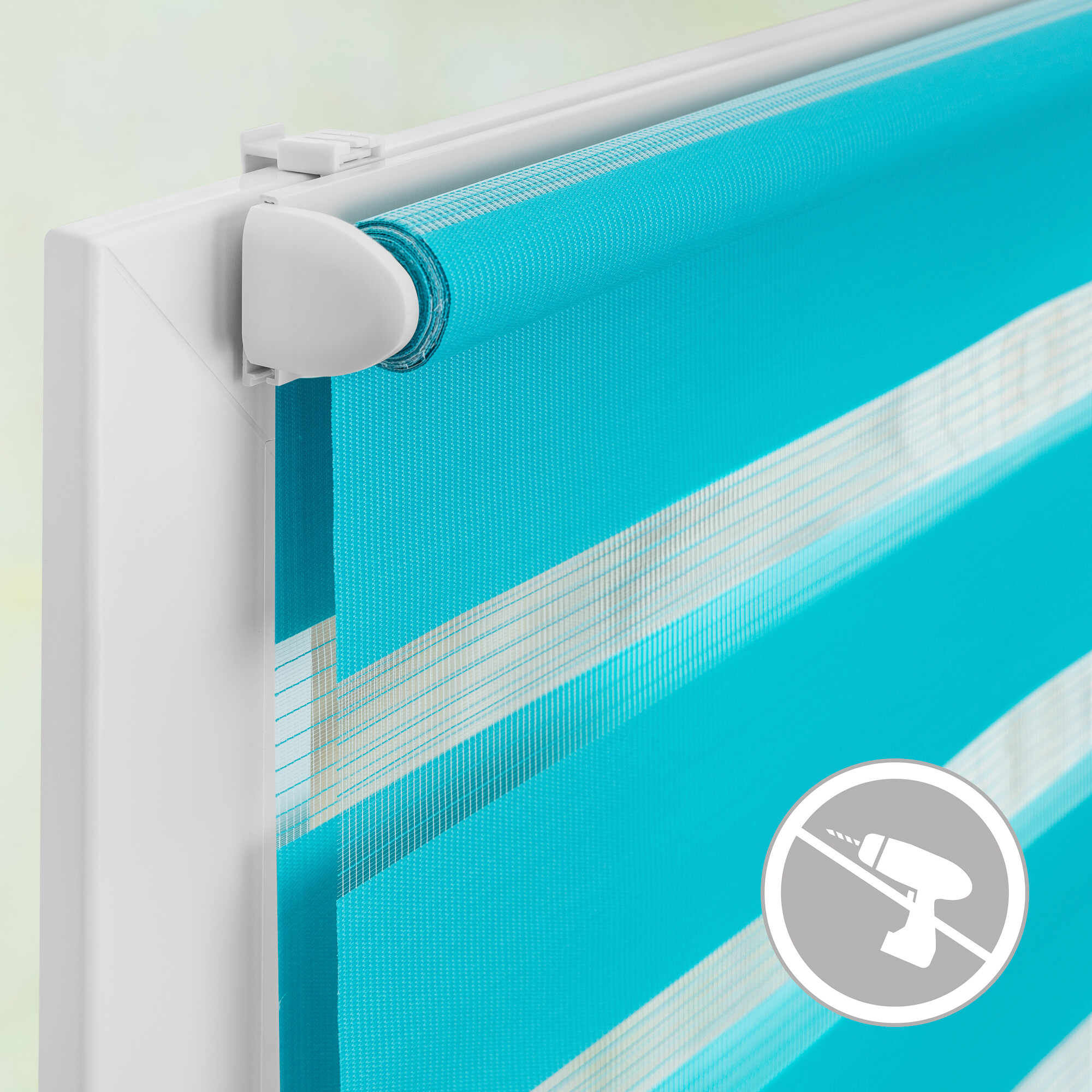 LICHTBLICK Doppelrollo Duo blau B/L: ca. 70x220 cm