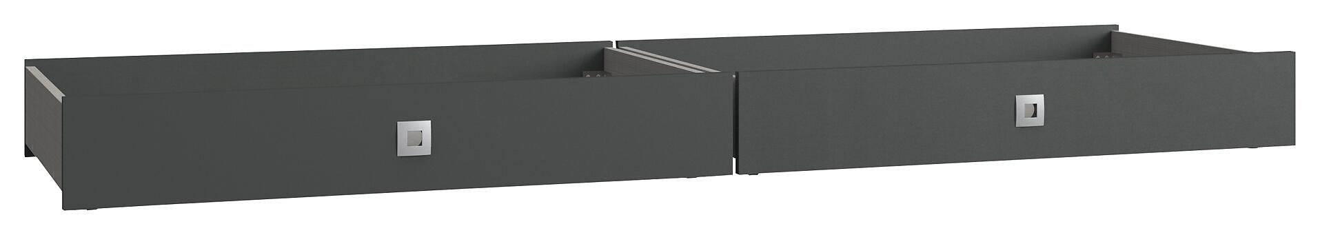 Bettschubkästen Liverpool Graphit B/H/T: ca. 100x16x60 cm
