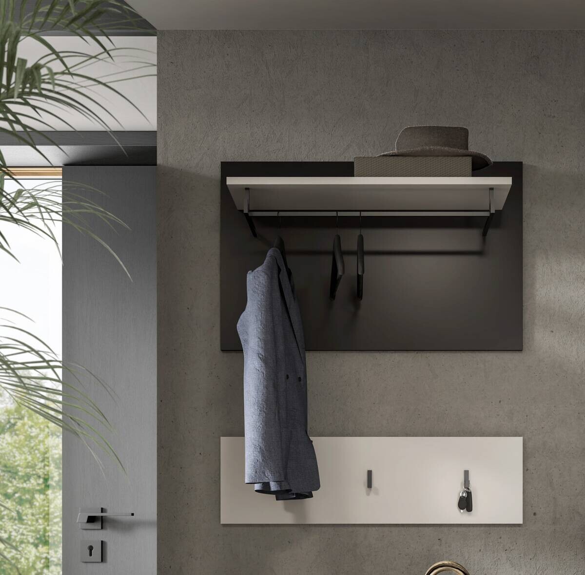 Paneel Canu basaltgrau Nachbildung weiß B/H/T: ca. 80x73x27 cm