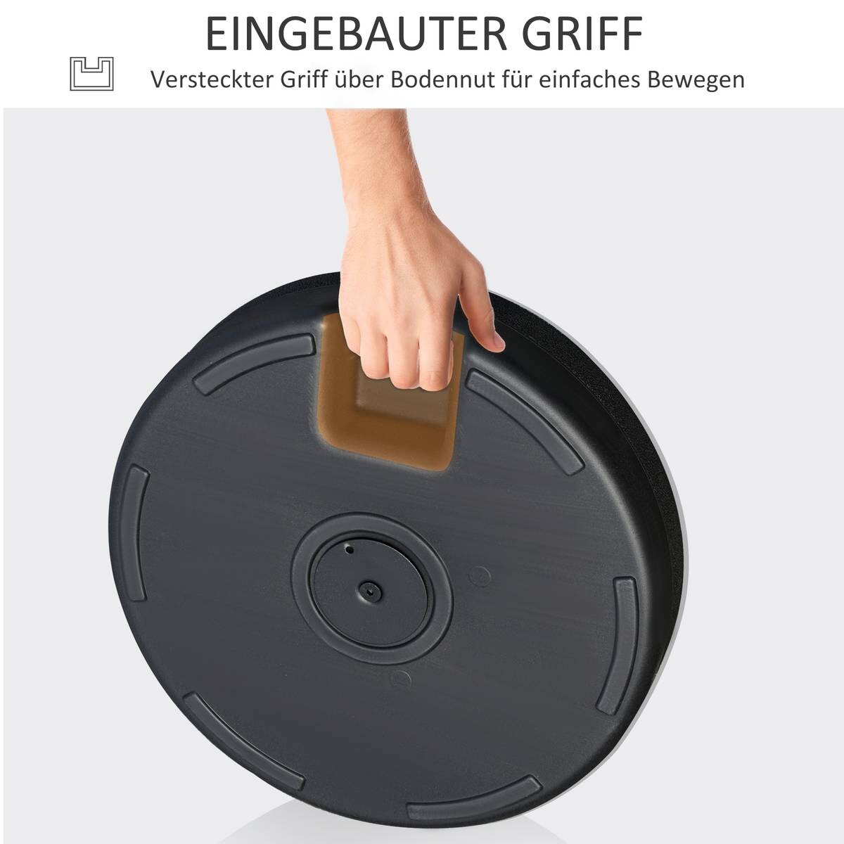 Outsunny Schirmständer schwarz Kunststoff H/D: ca. 28x51 cm