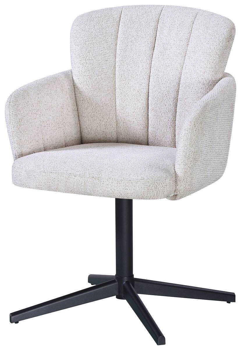 Armlehnstuhl Dana beige Webstoff B/H/T: ca. 58x84x61 cm